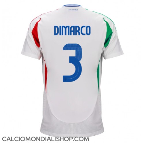 Maglie da calcio Italia Federico Dimarco #3 Seconda Maglia Europei 2024 Manica Corta